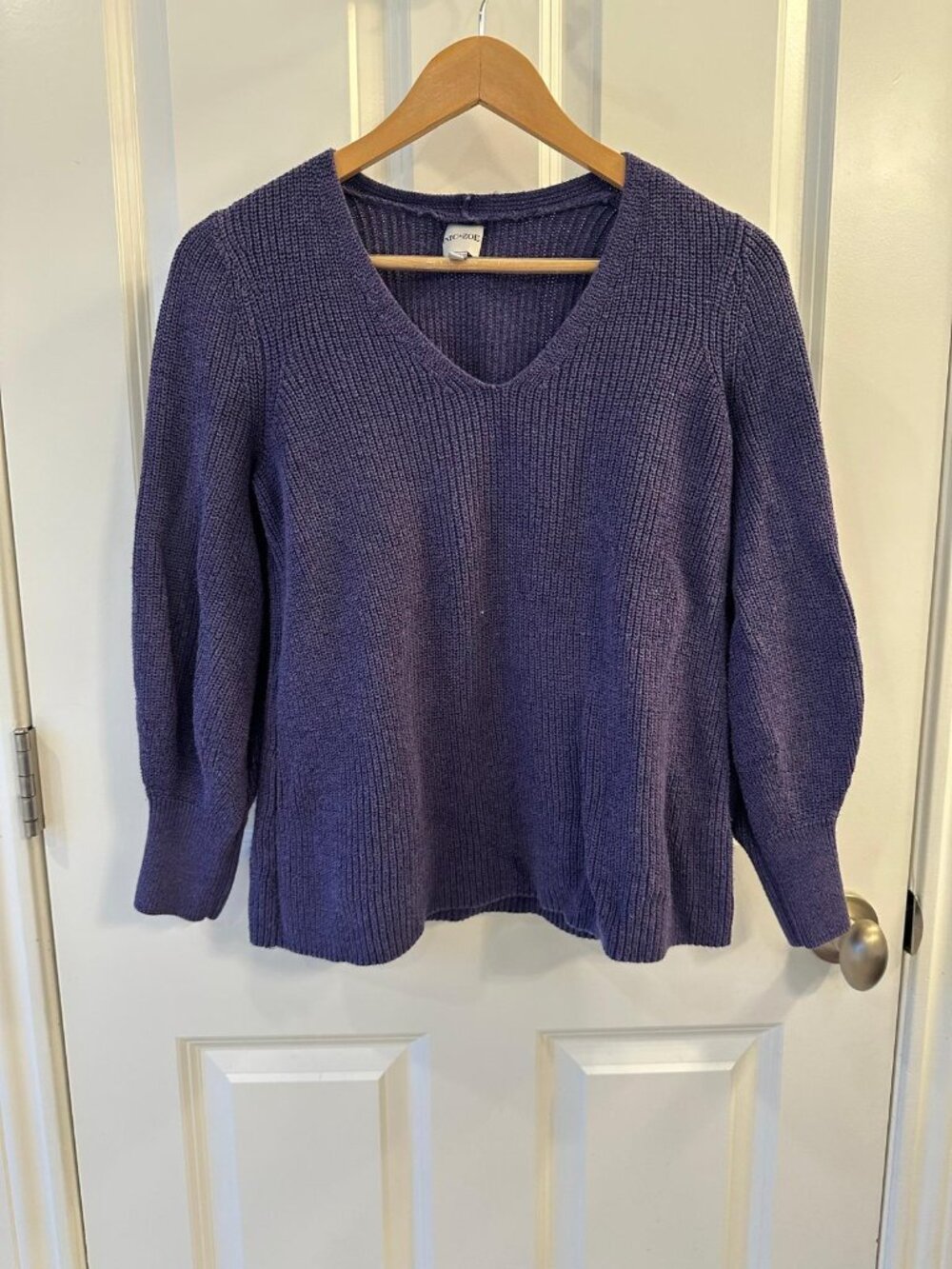 Nic + Zoe shaker knit V-neck sweater